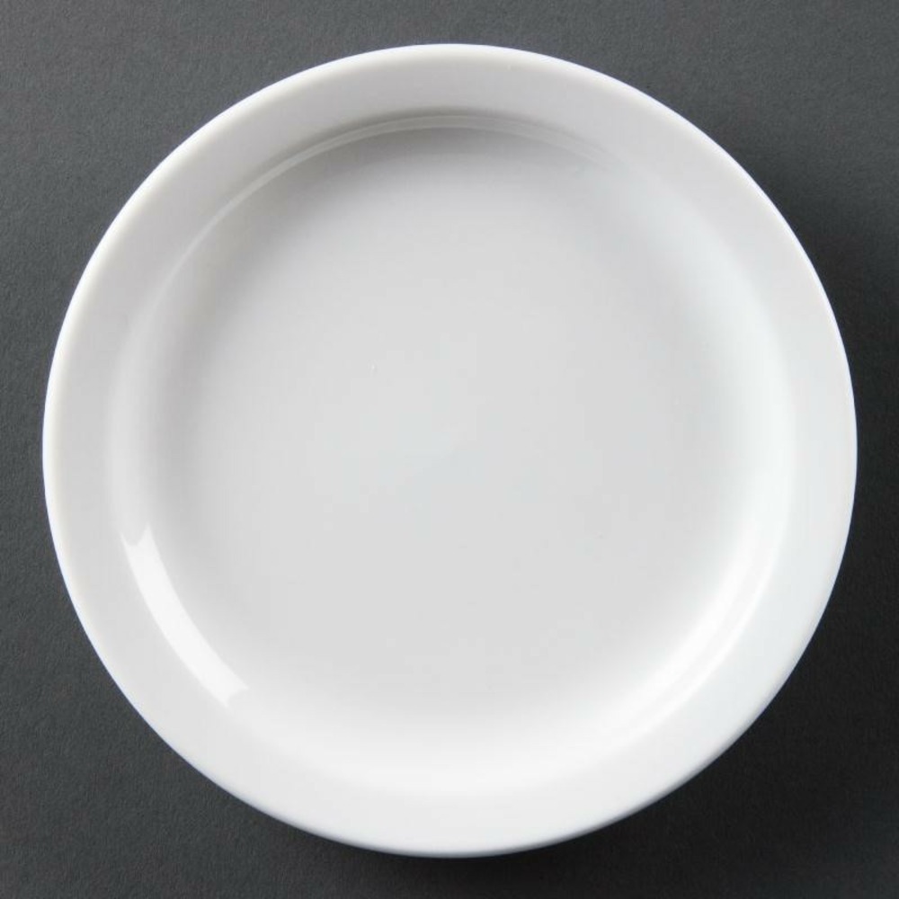 Assiettes à bord étroit blanches 180(ø)mm lot de 12 olympia