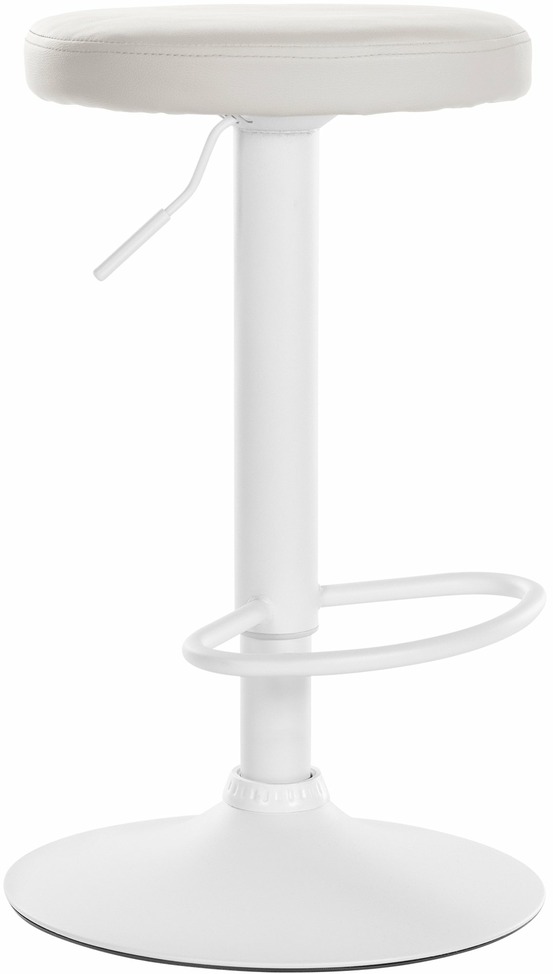 Tabouret de bar ponte simili cuir blanc
