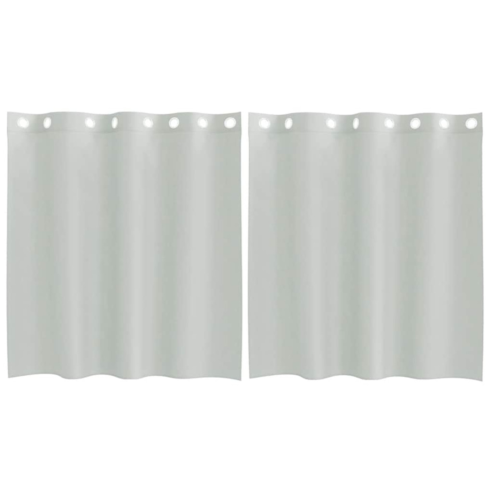 Rideaux en voile avec œillets 2 pcs gris clair 140x140 cm
