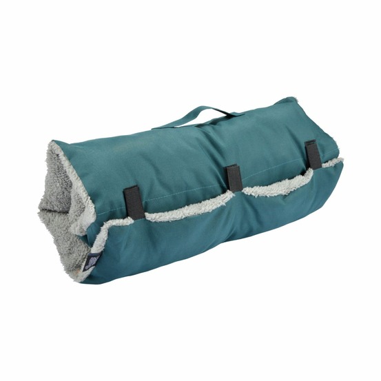 Couchage de voyage en sherpa - 80 x 50 cm - bleu