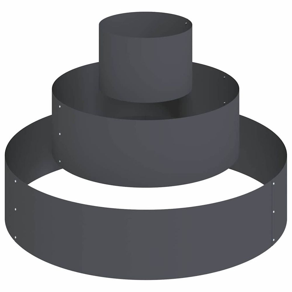 Cache-pot de jardin anthracite 90 x 90 x 20 cm