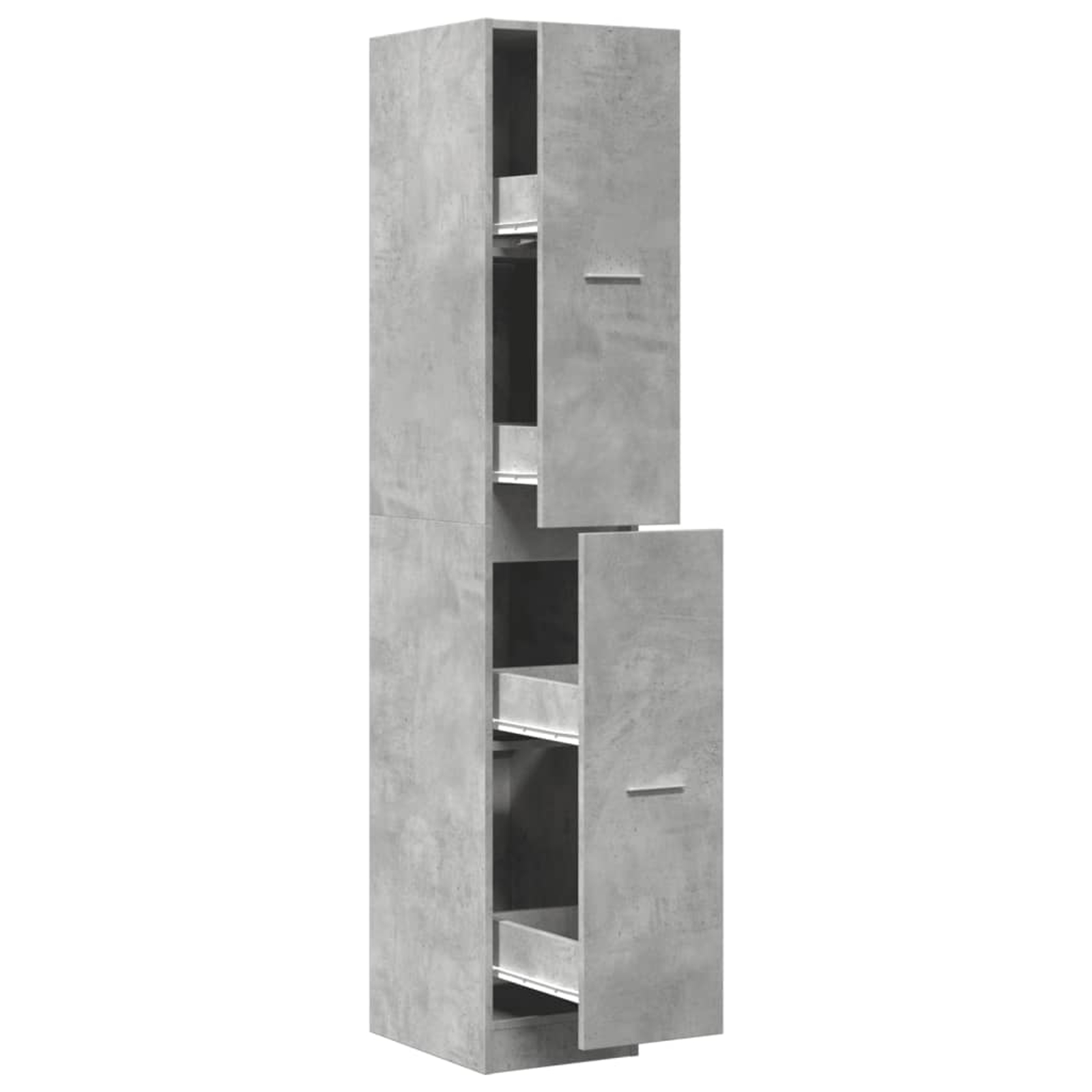 Armoire d'apothicaire gris béton 30x41x174,5 cm bois ingénierie