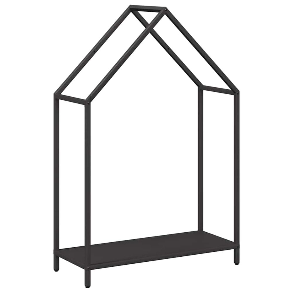 Portant de bois chauffage noir 60x25x90 cm