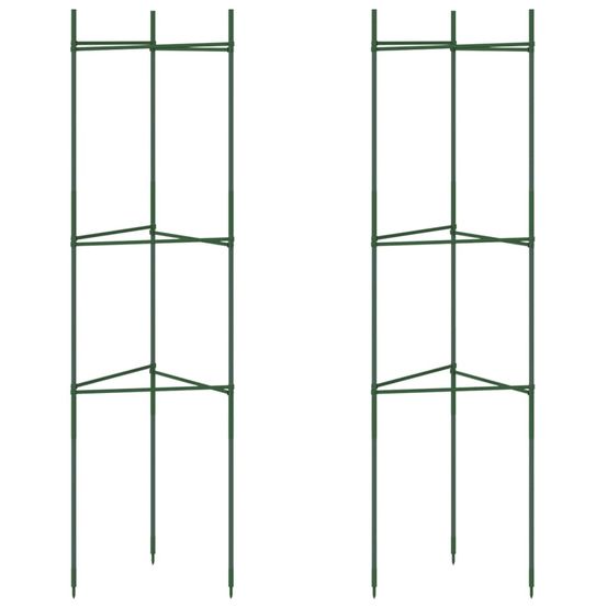 Cage à tomates 2 pcs 116 cm acier et pp
