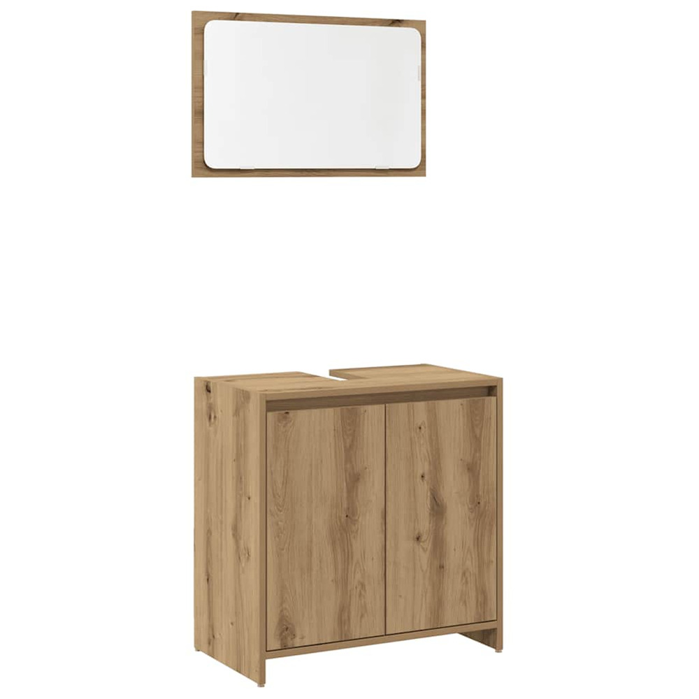 Ensemble de meubles salle de bain 2 pcs bois d'ingénierie