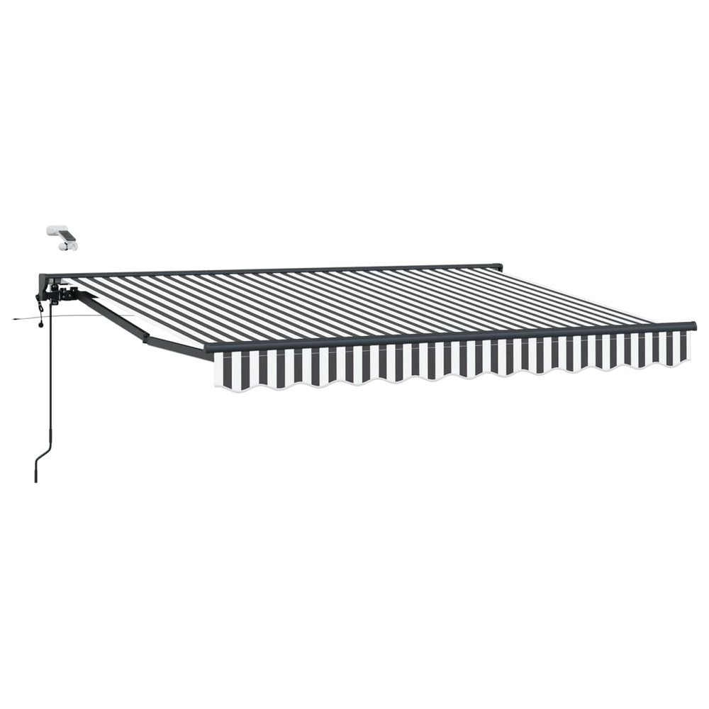 Auvent rétractable électrique anthracite et blanc 2,5 x 2 m