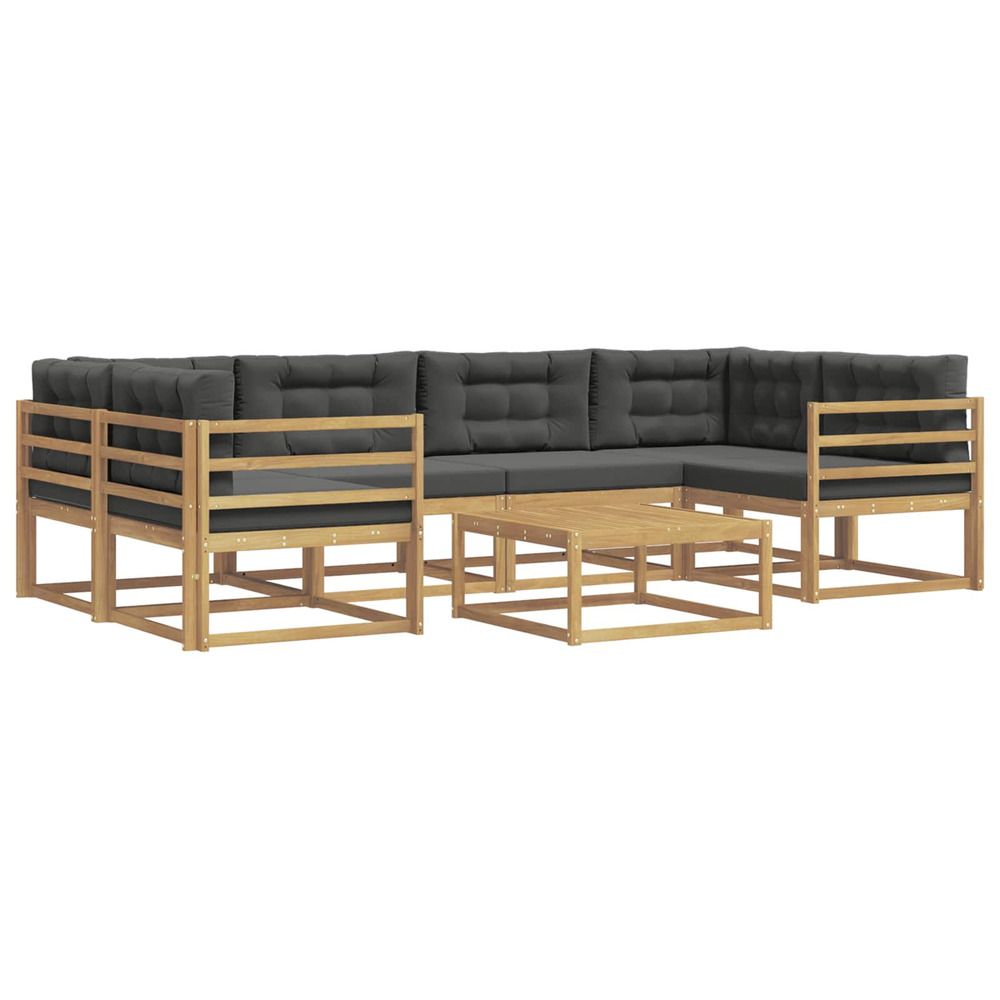Ensemble de canapés d'extérieur 5 pc blanc et anthracite