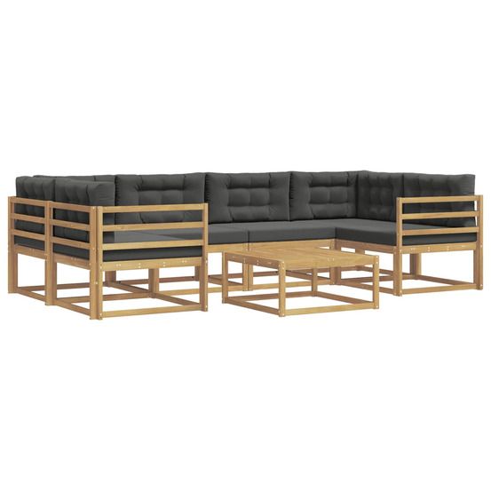 Ensemble de canapés d'extérieur 5 pc blanc et anthracite