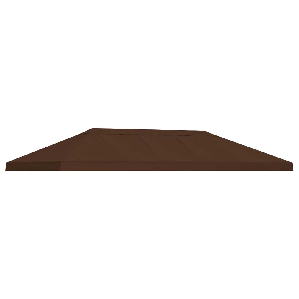 Housse de canopée de gazebo 6 x 3 m marron polyester 190