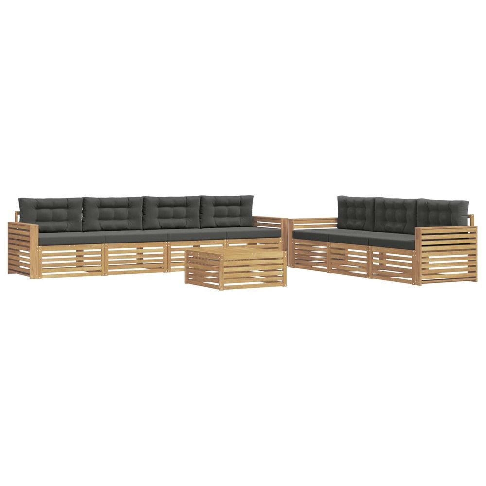 Ensemble de canapés d'extérieur 8 pc blanc et anthracite