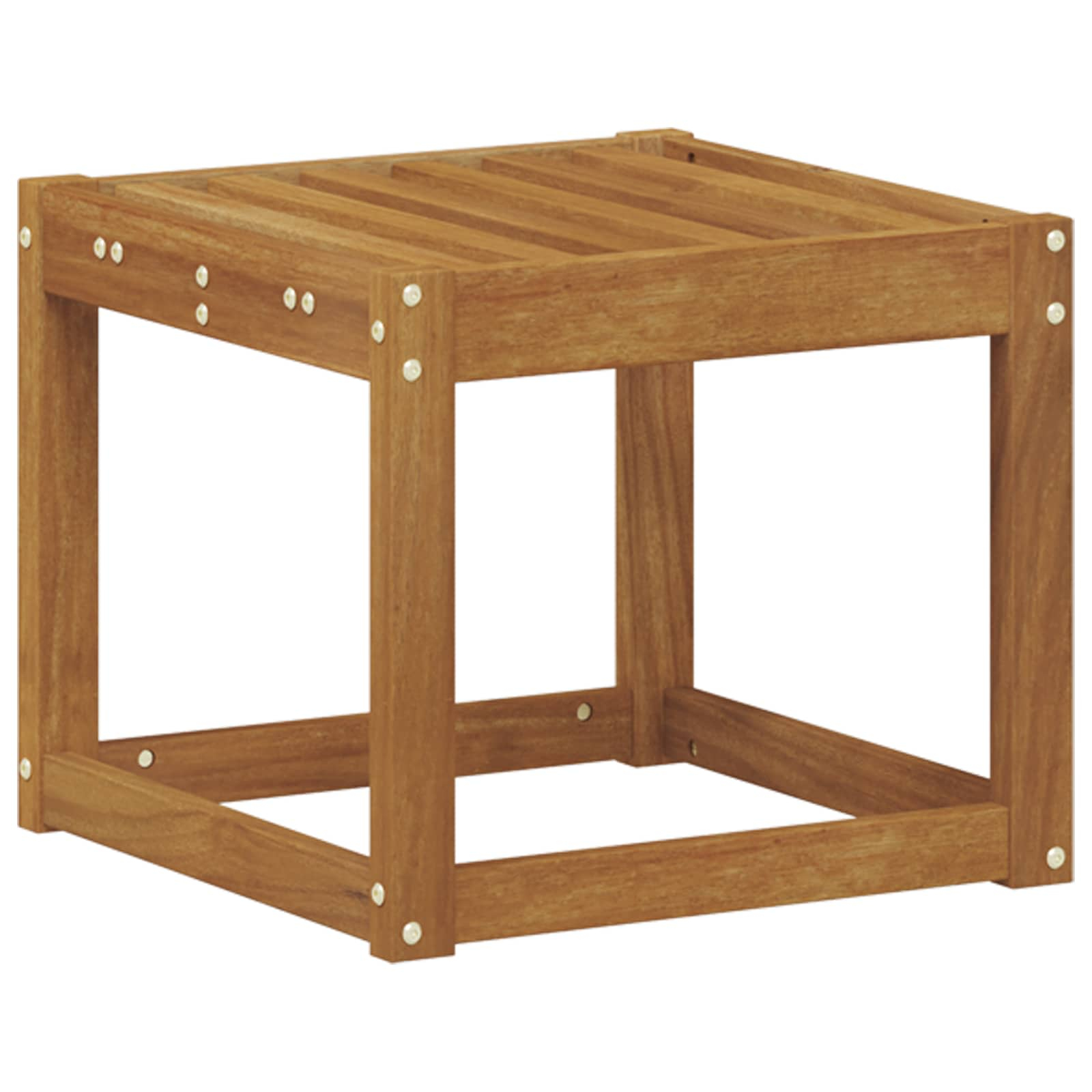 Banc de tabouret naturel 43 x 43 x 37 cm bois d'acacia massif