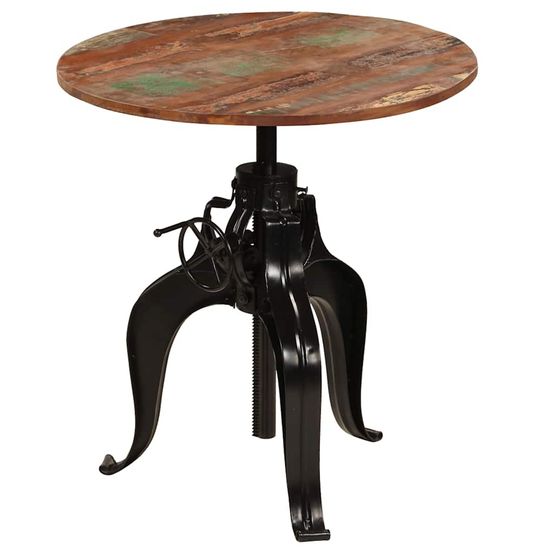 Table de bar bois de récupération massif 75x(76-110) cm