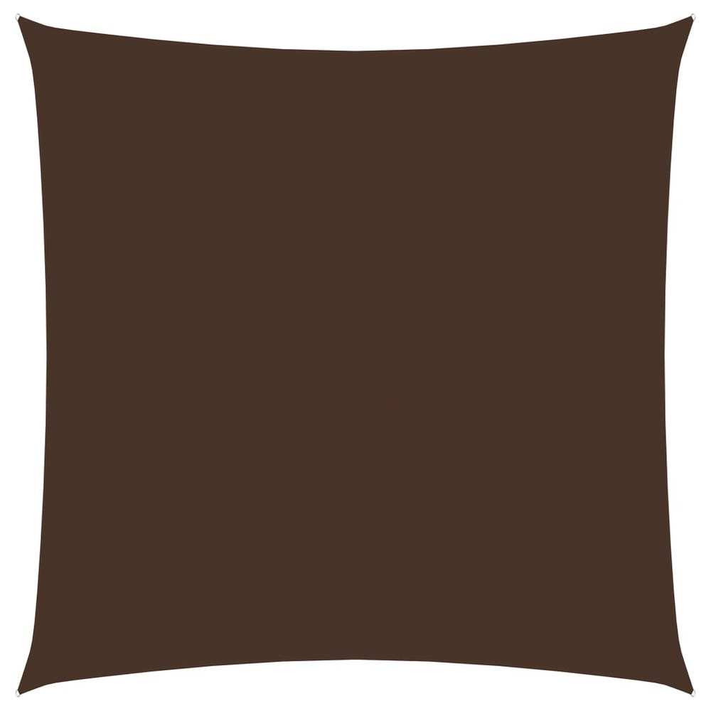 Voile toile d'ombrage parasol tissu oxford carré 6 x 6 m marron