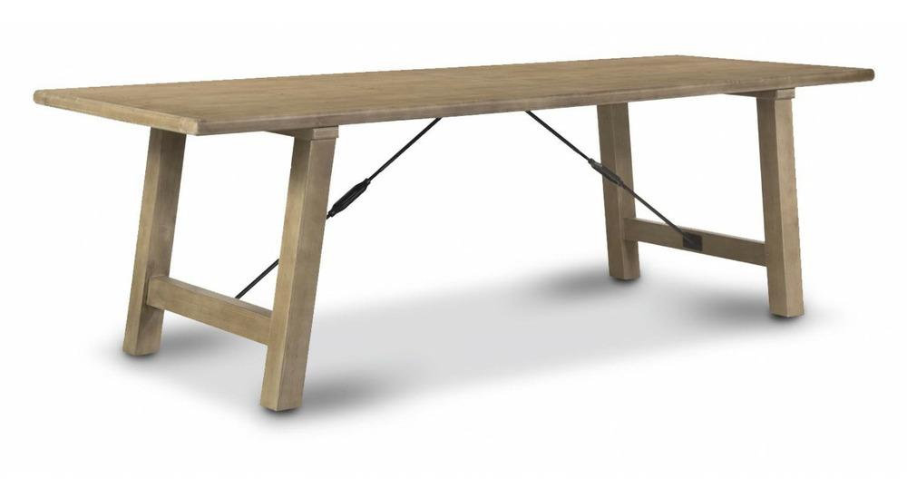 Table bois marron 255x90x79cm