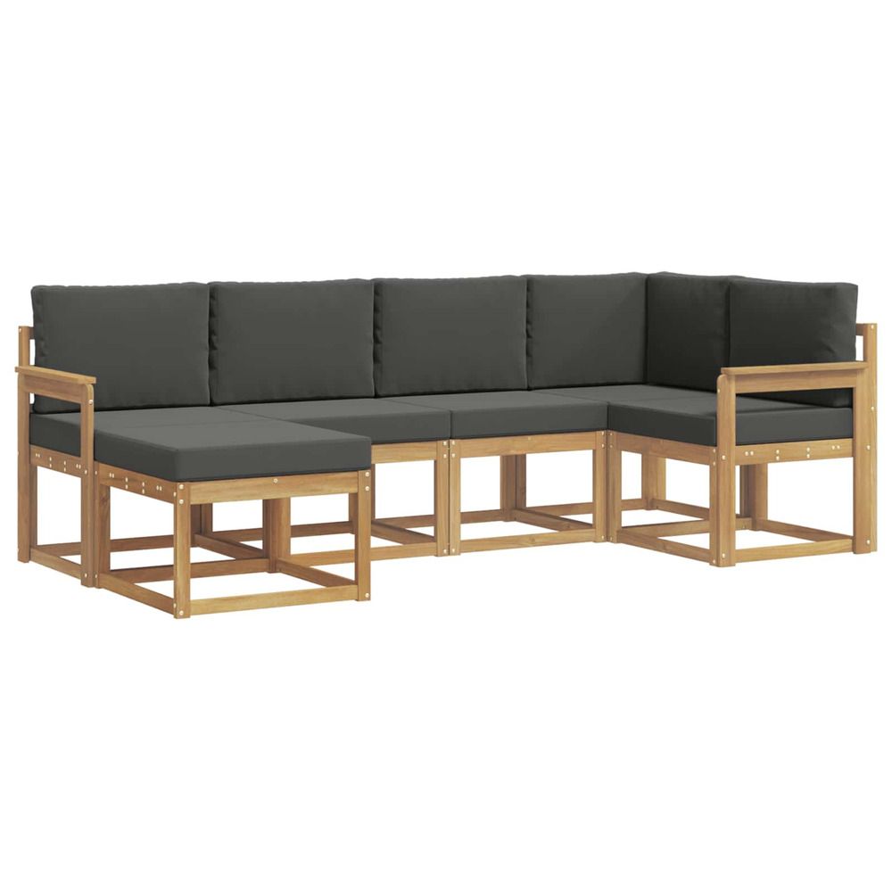 Ensemble de canapés d'extérieur 6 pc blanc et anthracite