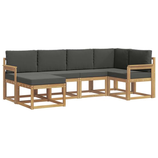 Ensemble de canapés d'extérieur 6 pc blanc et anthracite