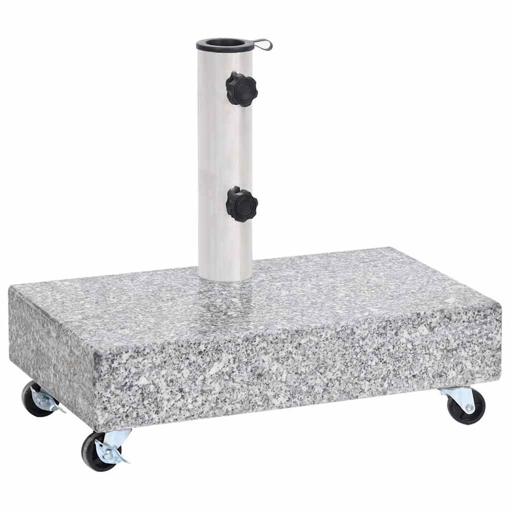 Socle de parasol gris clair 45x25x8,3 cm granite