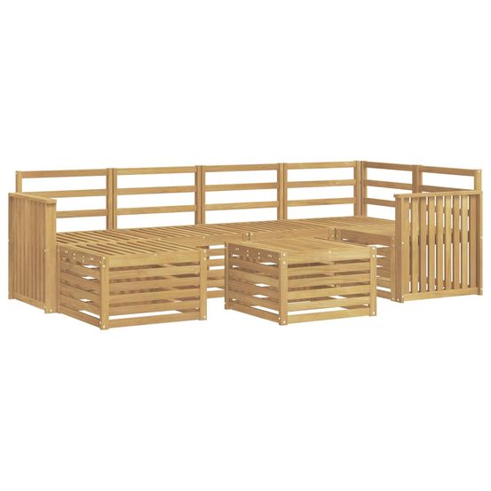 Ensemble de canapés d'extérieur 7 pc blanc polyester