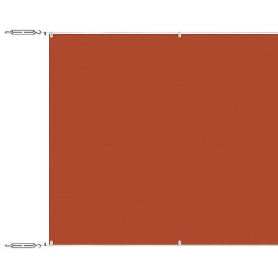Auvent vertical terre cuite 100x800 cm tissu oxford