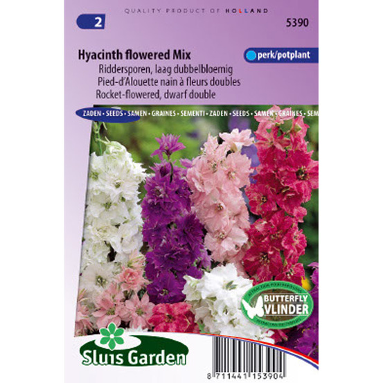 Pied d'alouette annuel 'hyacinth flowered mix' le sachet de 450 graines environ (1g)