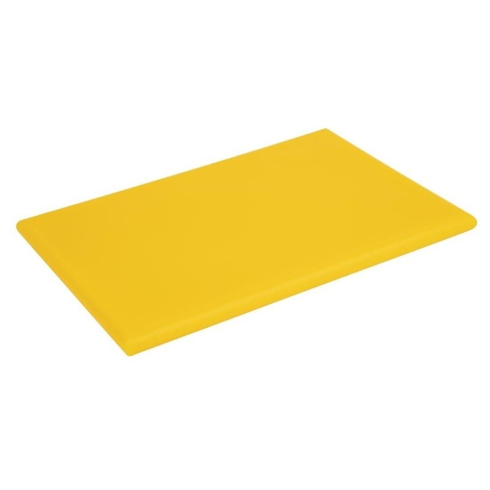 Planche polyéthylène 45 x 30 cm jaune haute densité - hygiplas