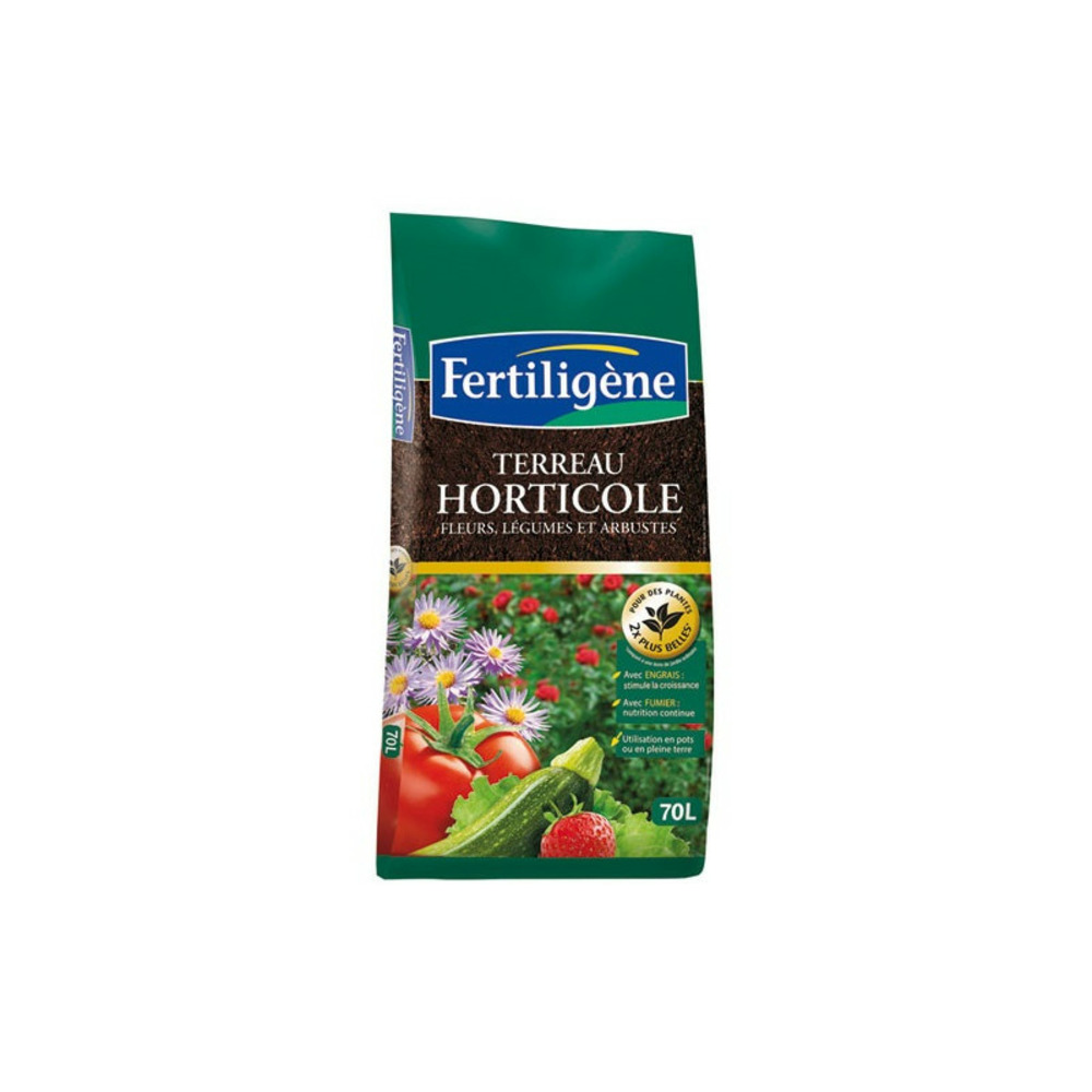 Terreau horticole ferti.70l trio fertiligene - fh70n
