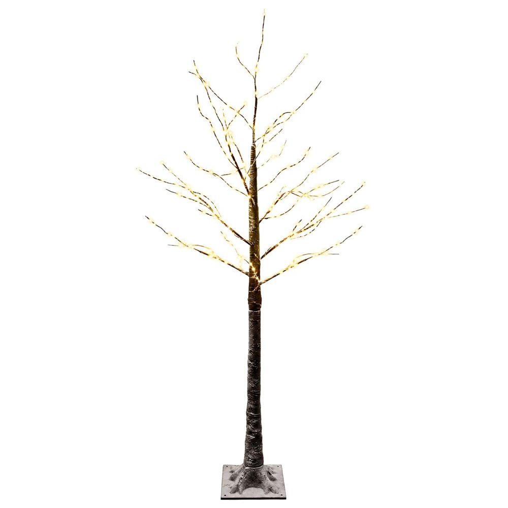 Sapin de noël enneigé avec led marron 22 x 22 x 150 cm