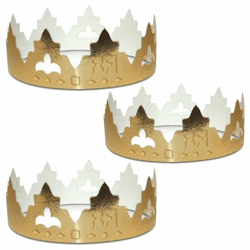 6 couronnes en carton pour galette des rois - classique