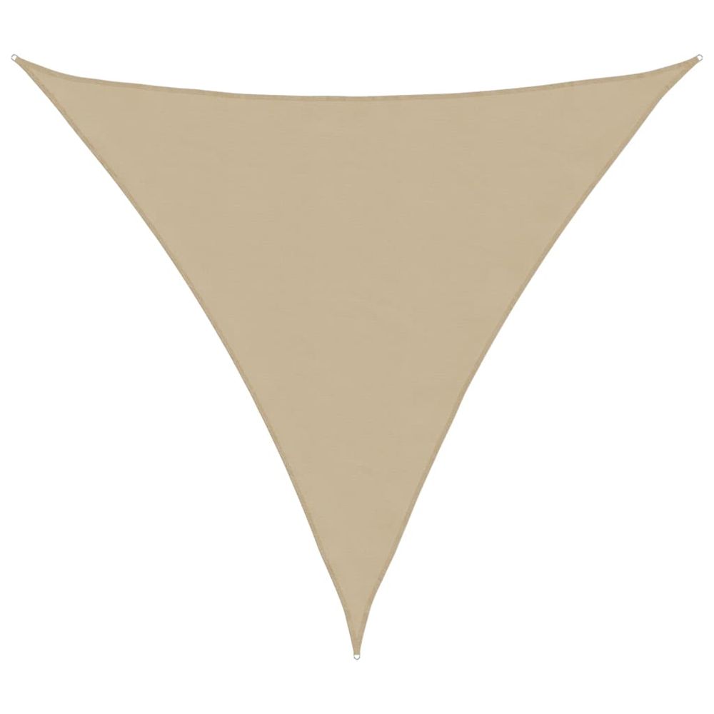 Voile de parasol tissu oxford triangulaire 5x5x5 m beige
