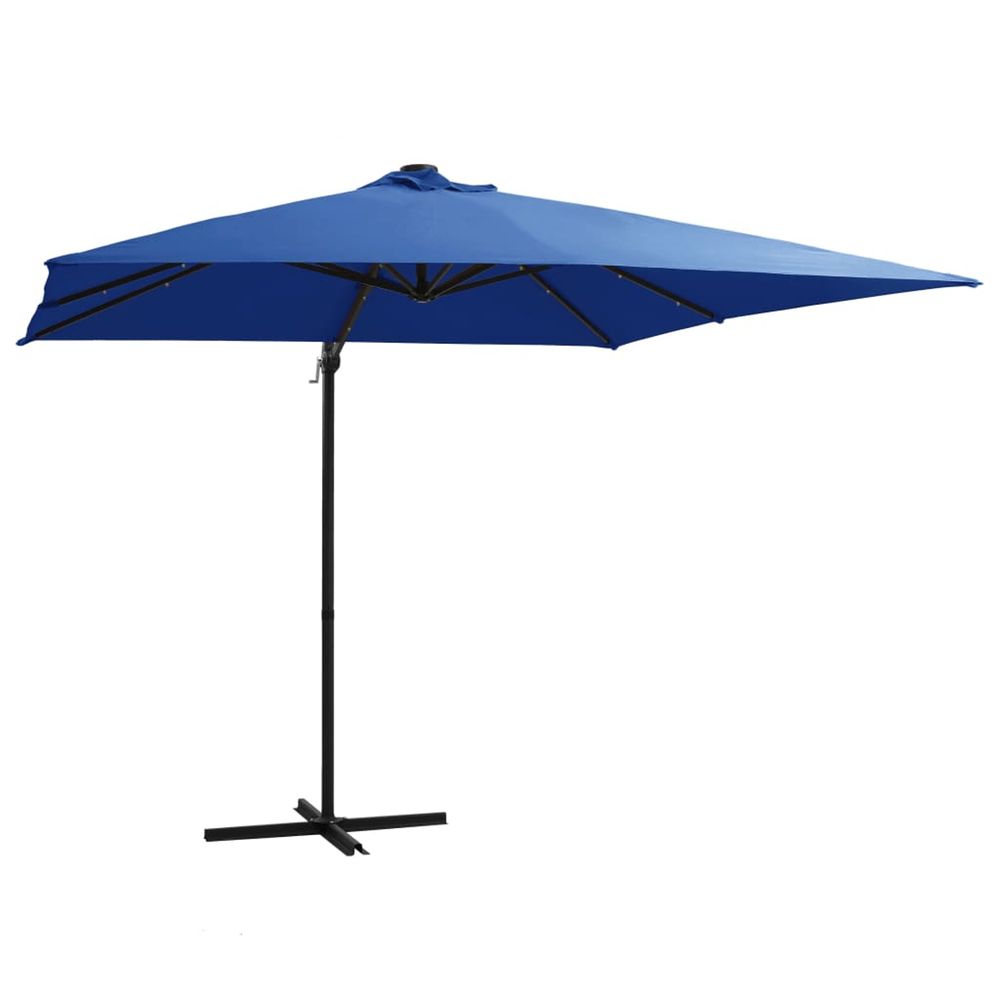 Parasol dÃ©portÃ© avec LED et mÃ¢t en