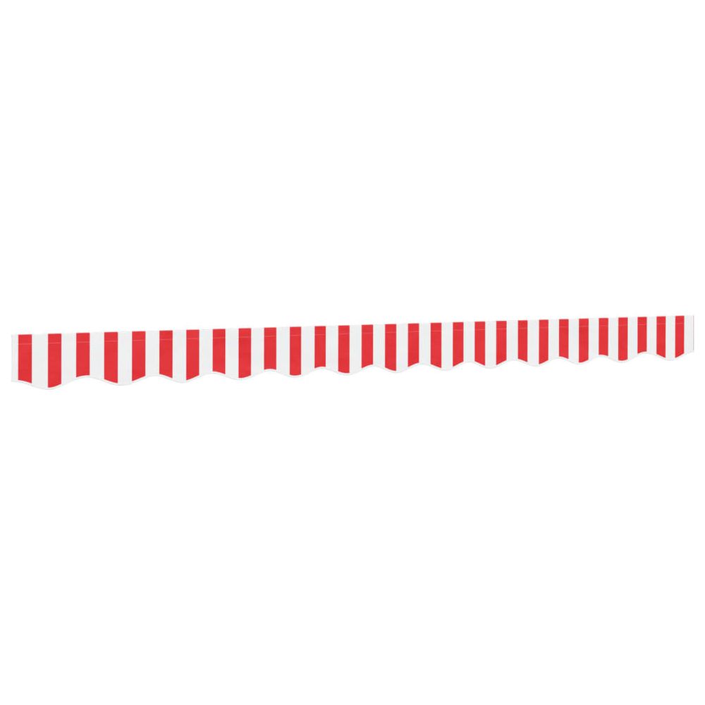 Tissu de remplacement de cantonnière d’auvent rouge blanc 300 cm