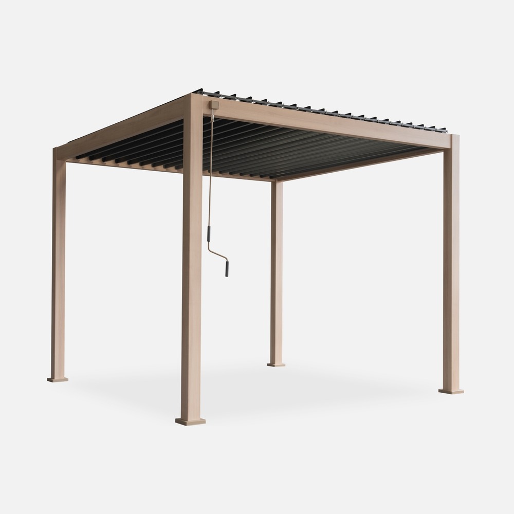 Pergola bioclimatique aluminium lames orientables 3x3m v2 triomphe