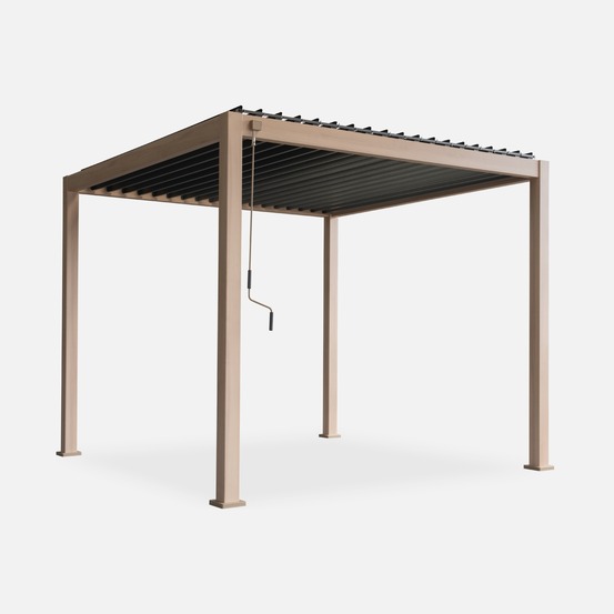 Pergola bioclimatique aluminium lames orientables 3x3m v2 triomphe