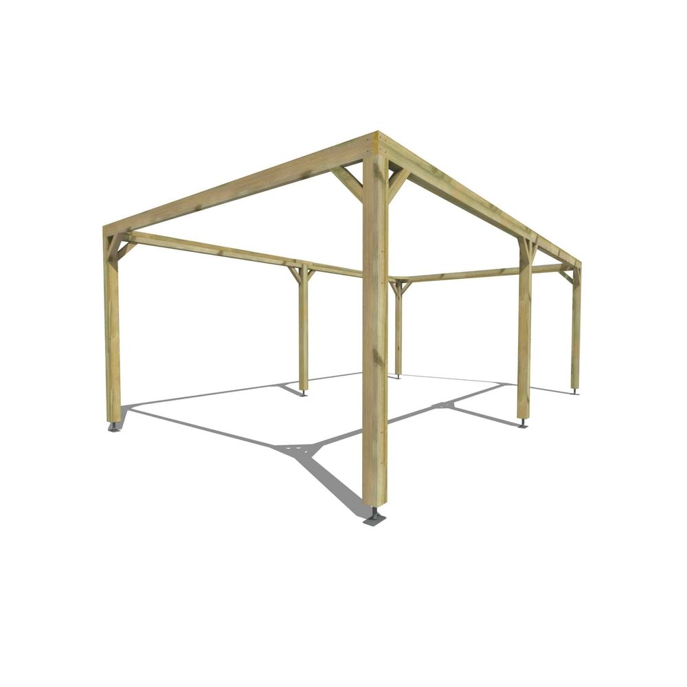 Pergola bois • 7m x 4m • indépendante • cadre simple • livraison comprise