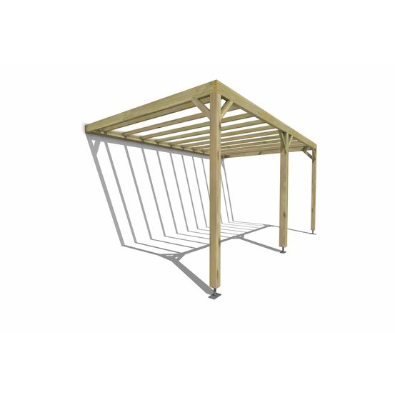 Pergola bois • 5m x 3m • adossée • sens profondeur • livraison comprise