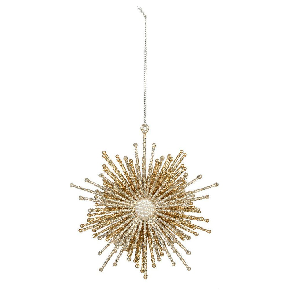 Sujet de noël étoile 3d pailletée