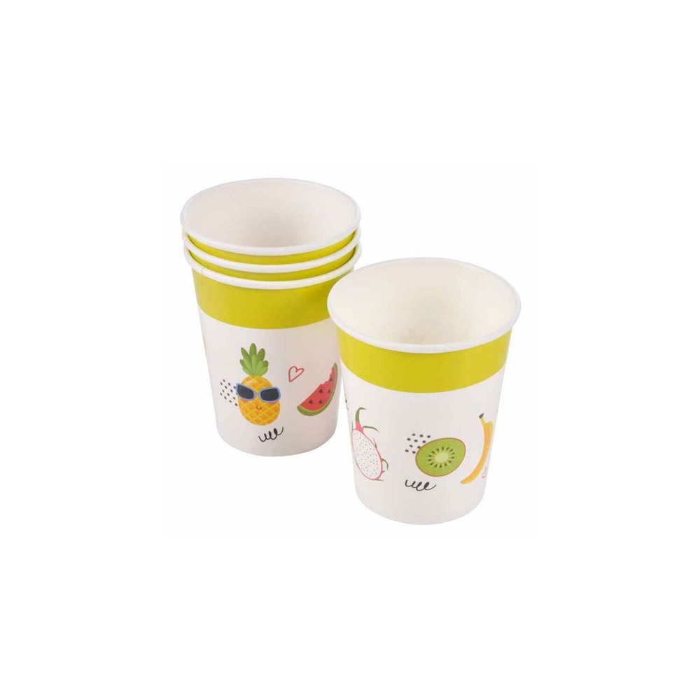 Set de 6 gobelets en papier happy fruits
