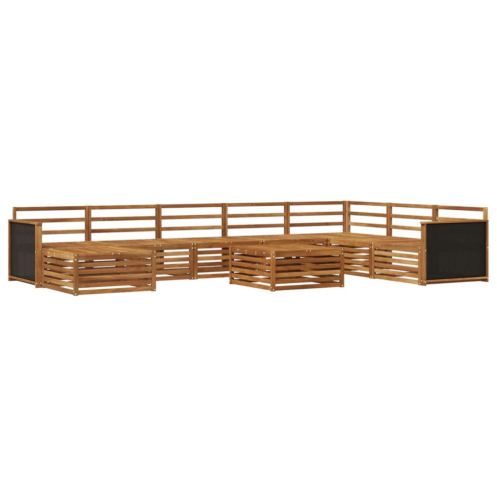 Ensemble de canapés d'extérieur 9 pc naturel