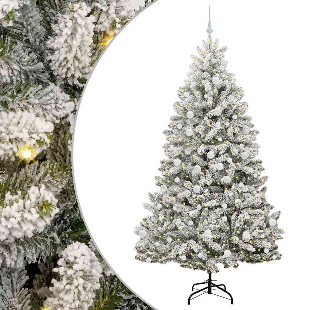 Sapin de noël artificiel 210 cm 300 led blanc chaud