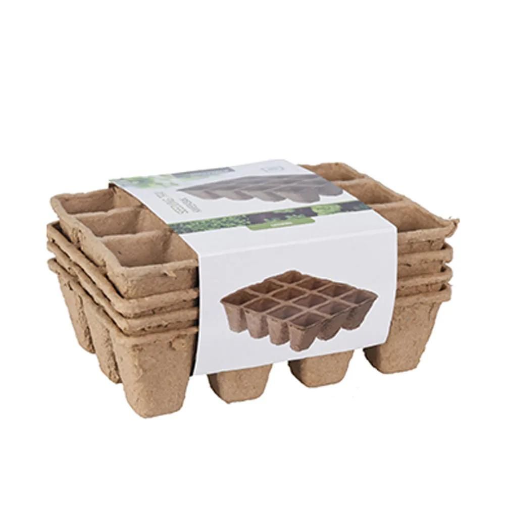 4 plateaux biodégradables pour semis