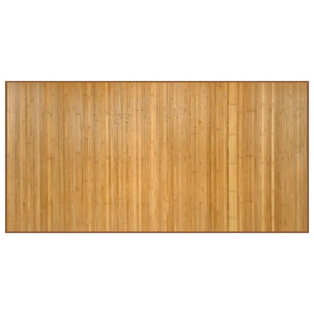 Tapis rectangulaire naturel 100x200 cm bambou
