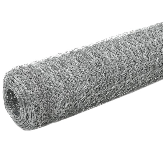 Grillage pour volière acier galvanisé 25x1,5 m argenté
