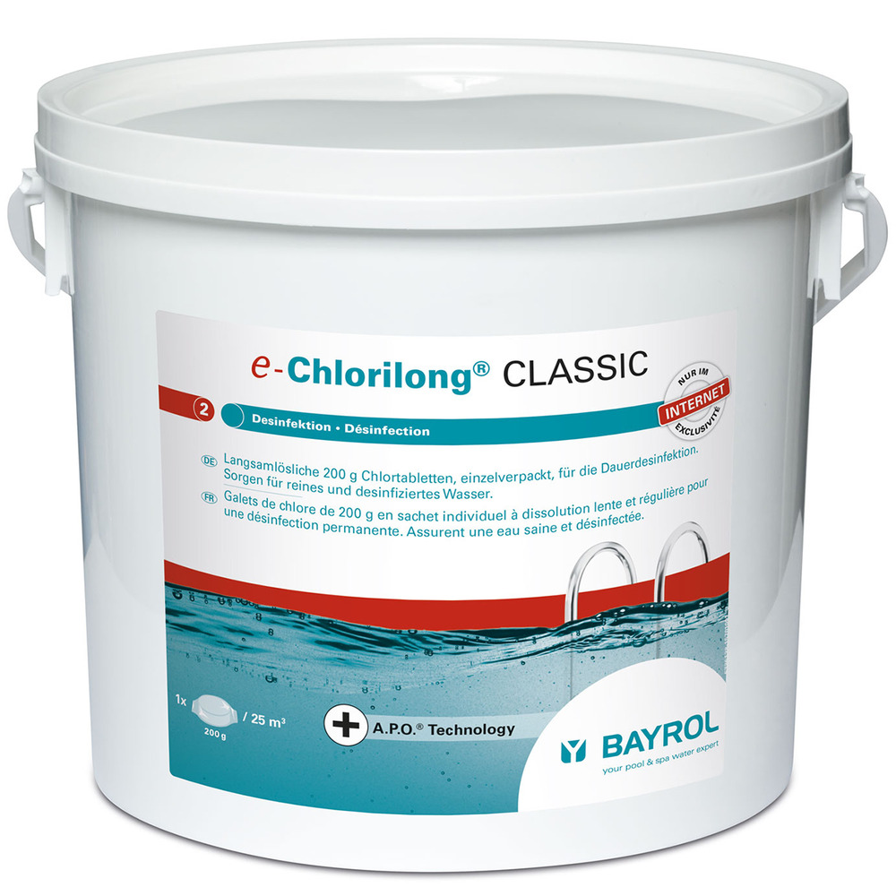 Chlore lent galet 250g 5kg - chlorilong classic