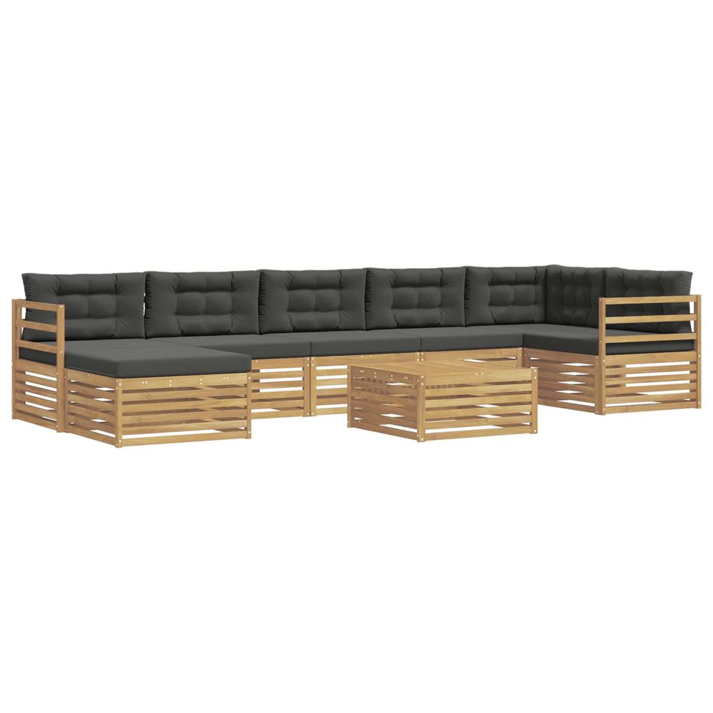 Ensemble de canapés d'extérieur 8 pc blanc et anthracite