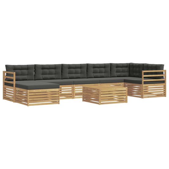 Ensemble de canapés d'extérieur 8 pc blanc et anthracite
