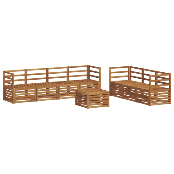 Ensembles de canapés 8 pcs naturel bois d'acacia massif