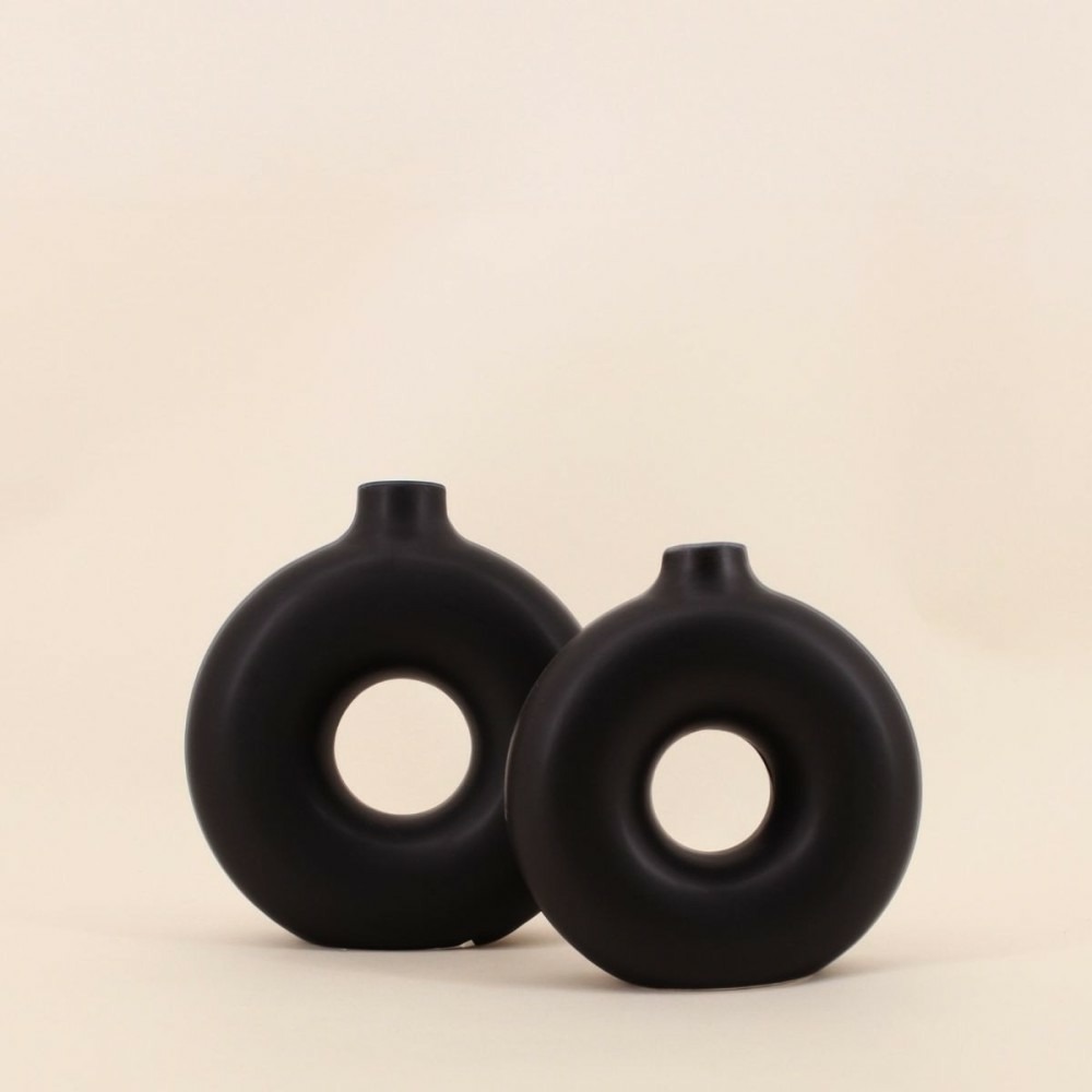 Set de 2 vases donuts en céramique
