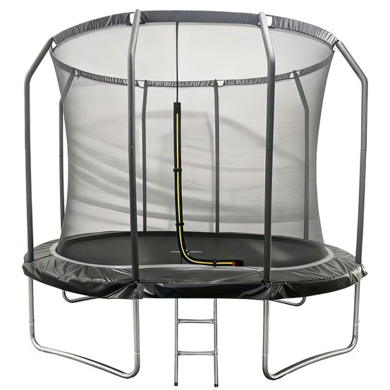 Trampoline ovale 305x214cm noir sydney + filet et échelle