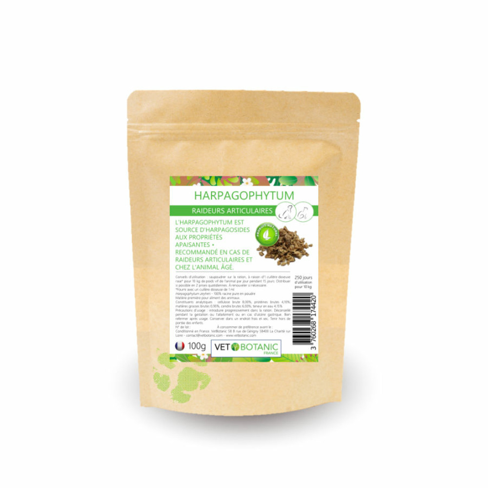 Harpagophytum racine pure en poudre - raideurs articulaires chiens et chats