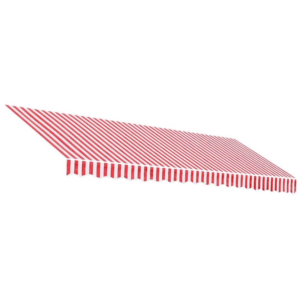 Tissu de remplacement pour auvent rouge et blanc 450x300 cm